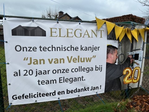 Jan van Veluw al 20 jaar werkzaam bij Elegant BV 